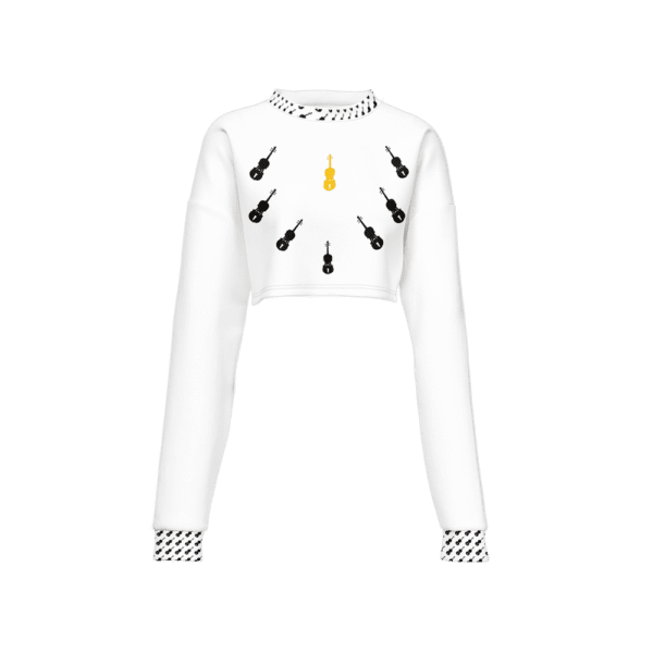 Violin Strings of Love Cropped Sweatshirt