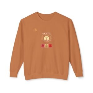 Brown Rock of Ages Unisex Lightweight Crewneck