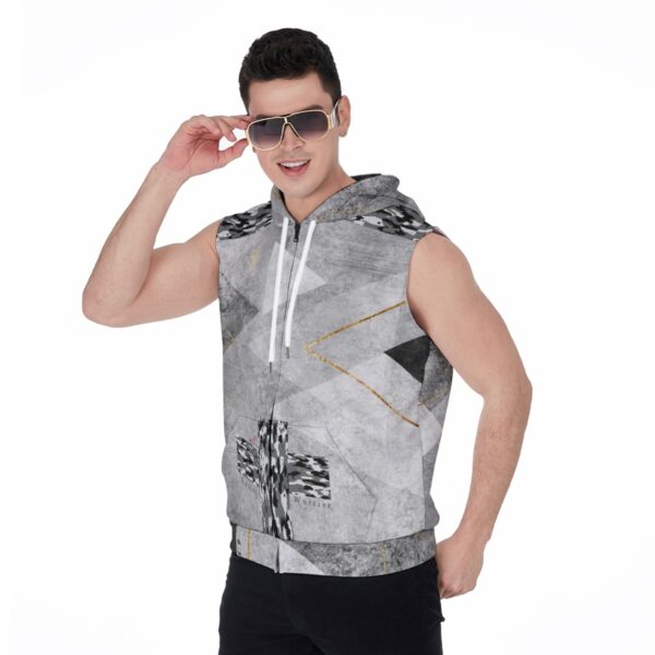 Warrior vs Worrier Unisex Sleeveless Hoodie - Image 3