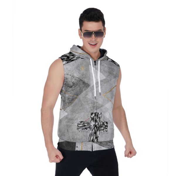 Warrior vs Worrier Unisex Sleeveless Hoodie - Image 2