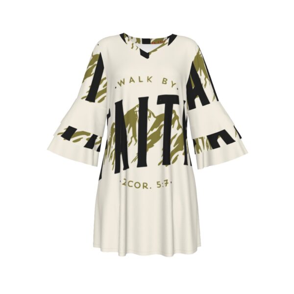 Walk by Faith Stacked Ruffle Sleeve Dress